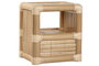 DKD Home Decor Mesita de Noche Tropical Bambu Ratan Natural 50 x 40 x 55 cm