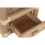 DKD Home Decor Mesita de Noche Bambú y Ratán Natural