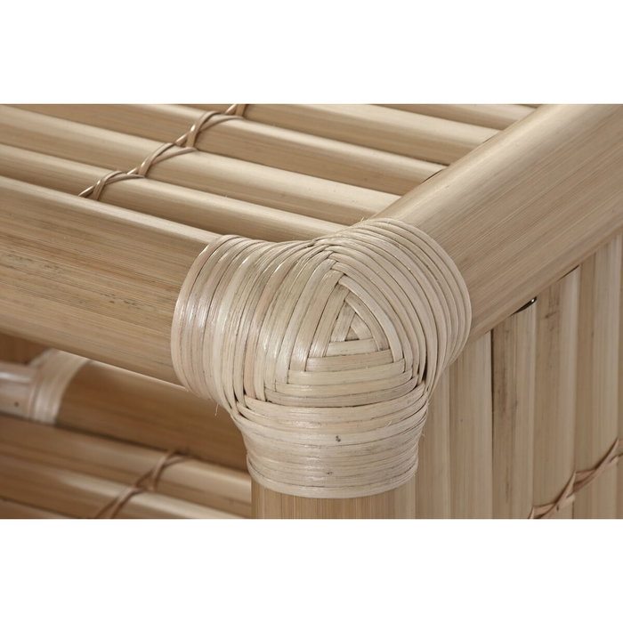 DKD Home Decor Mesita de Noche Bambú y Ratán Natural