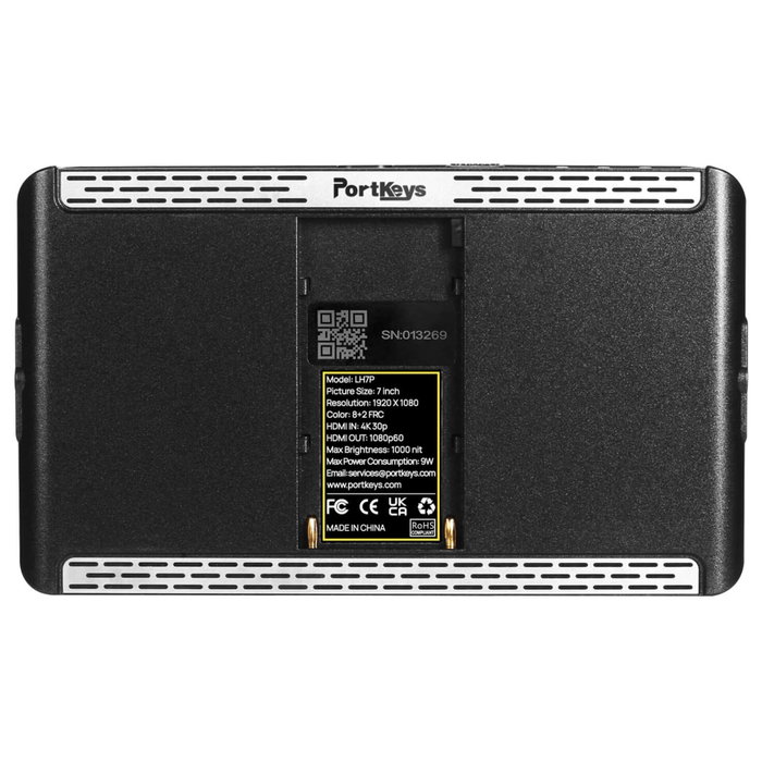 Portkeys LH7P Monitor de 7 pulgadas con pantalla táctil, negro