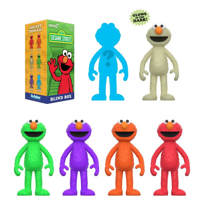 Super7 Sesame Street Figuras ReAction Wave 04 Elmo - Expositor de 12 Cajas Sorpresa Super7 Sesame Street Figuras ReAction Wave 04 Elmo - Expositor de 12 Cajas Sorpresa
