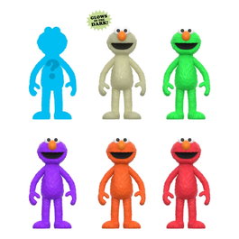 Super7 Sesame Street Figuras ReAction Wave 04 Elmo - Expositor de 12 Cajas Sorpresa