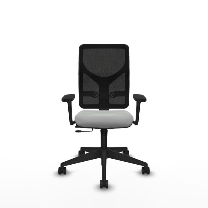 PIQUERAS Y CRESPO Silla de oficina Motilla con mecanismo Sincro/Traslack, Gris claro y Negro