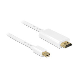 DeLOCK Adaptador de cable de video Mini DisplayPort a HDMI 3 m Blanco