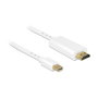 DeLOCK Adaptador de cable de video Mini DisplayPort a HDMI 3 m Blanco