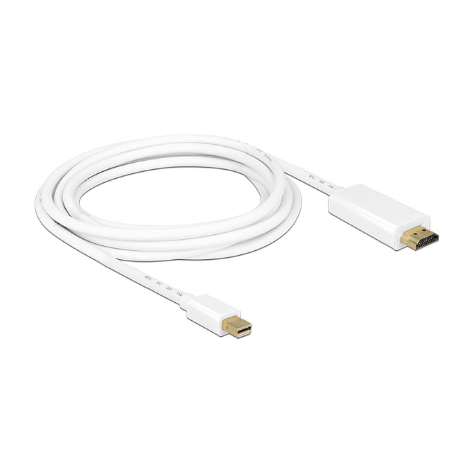 DeLOCK Adaptador de cable de video Mini DisplayPort a HDMI 3 m Blanco DeLOCK Adaptador de cable de video Mini DisplayPort a HDMI 3 m Blanco