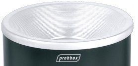 PROBBAX - AT-2030-BLA - Papelera de interior con cenicero - 25 cm de Ø x 65 cm de alto 30L - Negro