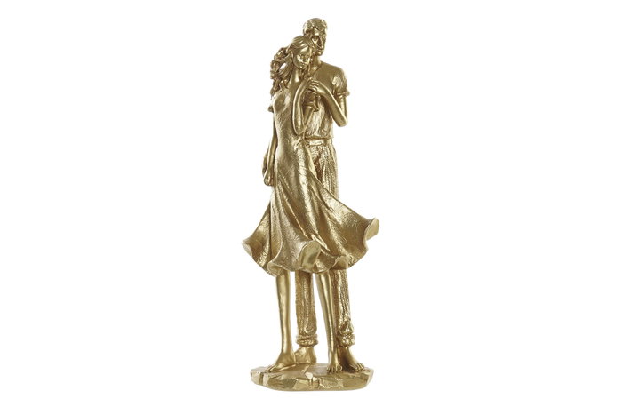 DKD Home Decor Figura de Resina Pareja Dorado DKD Home Decor Figura de Resina Pareja Dorado