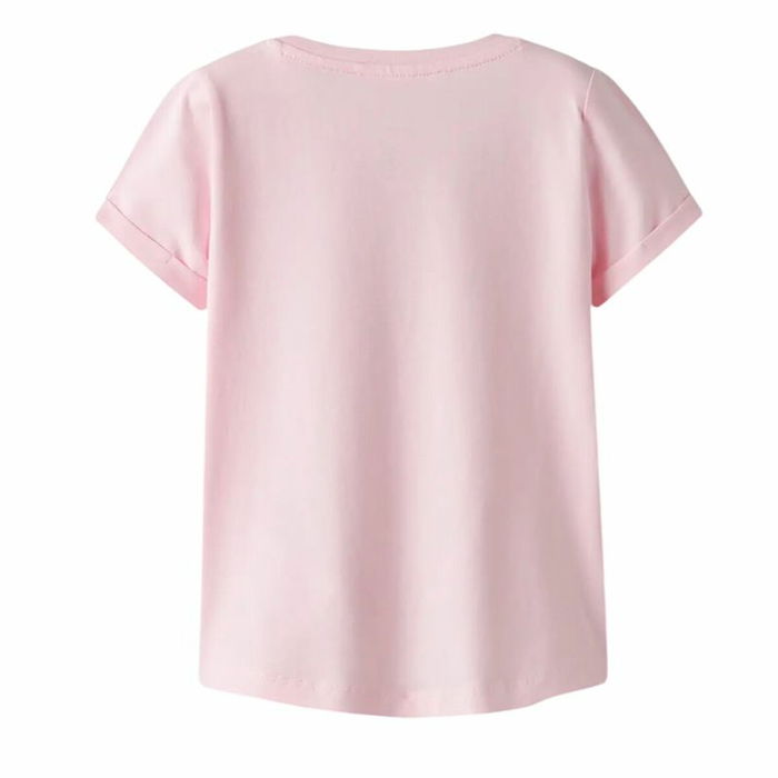 Camiseta de Manga Corta Infantil Name It Nmfvix Rosa