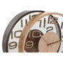 DKD Home Decor Pack de 2 Relojes de Pared Símil Madera 30x30 cm