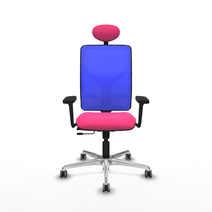 PIQUERAS Y CRESPO Silla de oficina Motilla con mecanismo Sincro/Traslack, Rosa y Azul