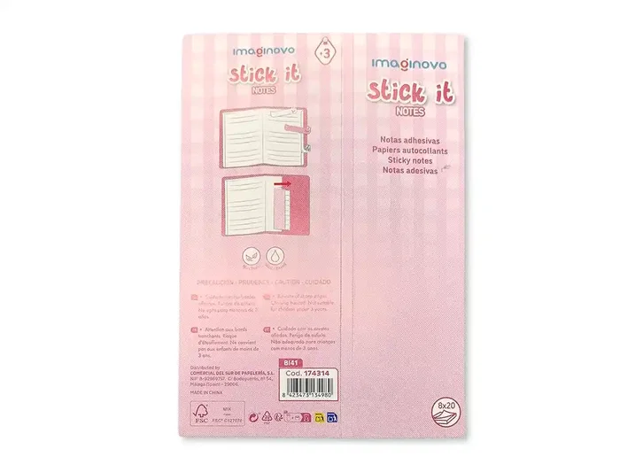 Imaginovo Bloc Notas Adhesivas Conejo 120 Hojas 8x15x48 mm Imaginovo Bloc Notas Adhesivas Conejo 120 Hojas 8x15x48 mm