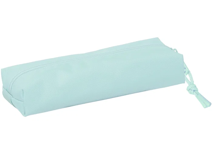 Safta Portatodo Escolar Rectangular Azul Claro con Goma Elástica