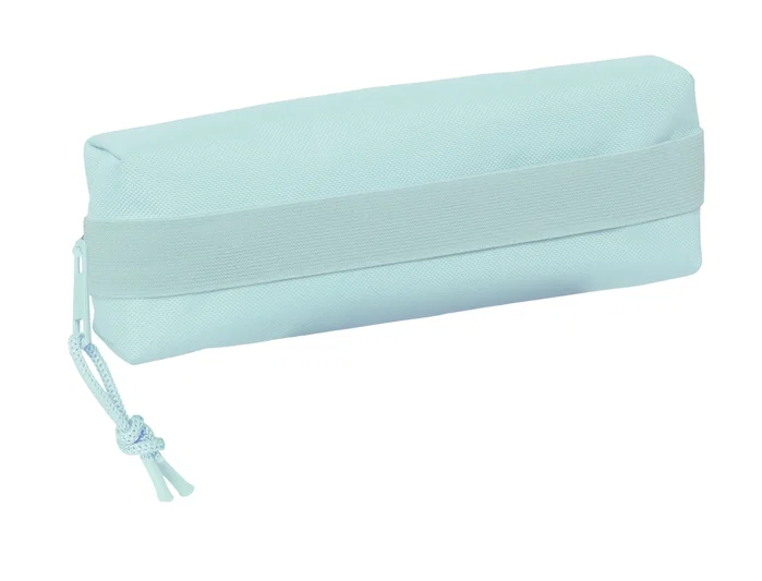 Safta Portatodo Escolar Rectangular Azul Claro con Goma Elástica