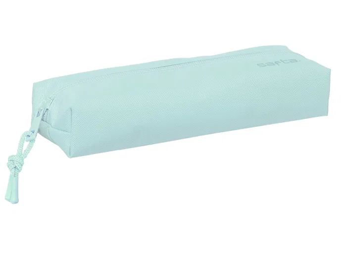 Safta Portatodo Escolar Rectangular Azul Claro con Goma Elástica