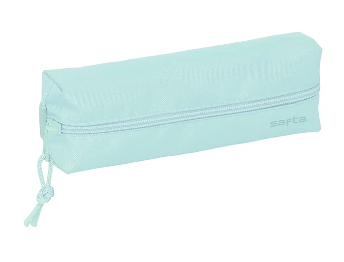 Safta Portatodo Escolar Rectangular Azul Claro con Goma Elástica