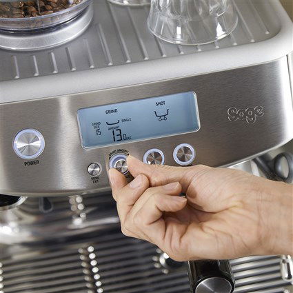 Sage SES878BSS4EEU1 Cafetera Barista Pro™ con Tecnología ThermoJet® para un Café Profesional en Casa, Molinillo Integrado y Control de Temperatura Digital