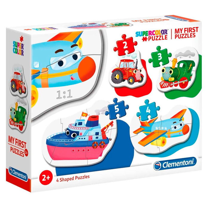 Clementoni My First Puzzle Medios de Transporte 3-6-9-12 Piezas