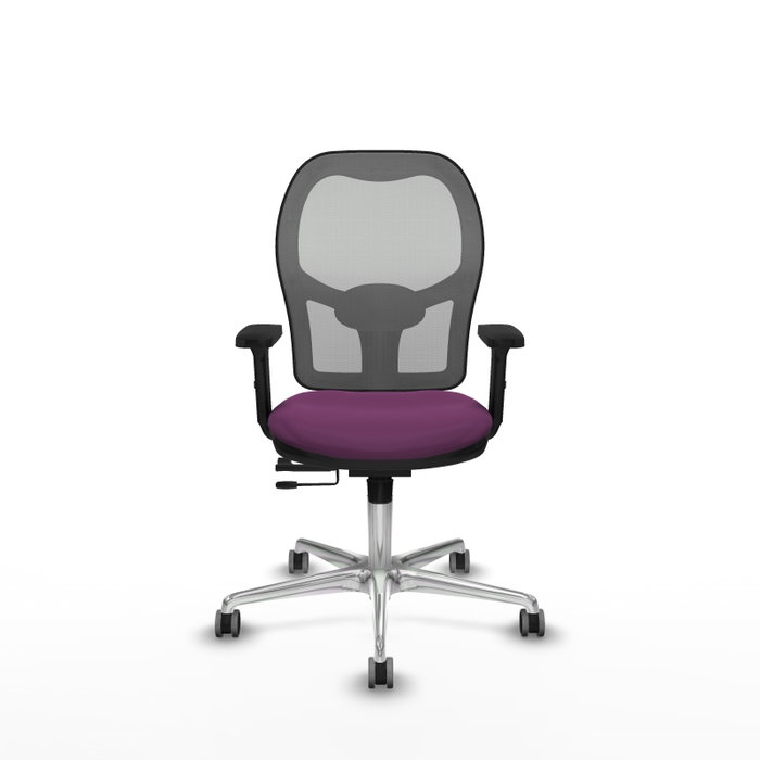 PIQUERAS Y CRESPO Silla de oficina Jorquera con mecanismo Sincro/Traslack, Morado y Gris