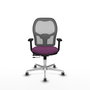 PIQUERAS Y CRESPO Silla de oficina Jorquera con mecanismo Sincro/Traslack, Morado y Gris