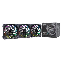 Sea Sonic 120mm MagFlow 1225PWM ARGB Kit de 3 Ventiladores para PC