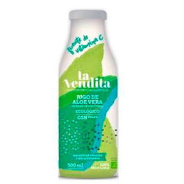 LA VENDITA Jugo De Aloe Vera 100% Con Pulpa 500Ml Eco, Vitamina C, Sin Azúcares Añadidos