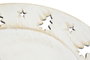 DKD Home Decor Centro de Mesa Navideño Alpina con Diseño de Árboles Blanco Dorado de Plástico PP 33x33x2 cm - Pack de 12 Unidades