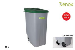 Denox Cubo Basura Reciclaje 85L Abierto Verde 41 x 58 x 76 cm (2 Unidades)