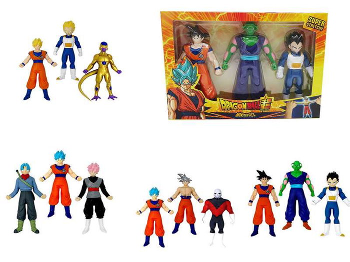 Bizak Pack de 3 Figuras Estirables Monsterflex Dragon Ball Bizak Pack de 3 Figuras Estirables Monsterflex Dragon Ball