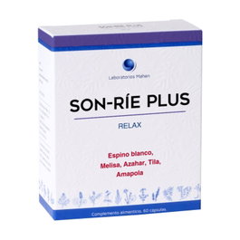 Mahen Son-Rie Plus 60 cápsulas. Complemento alimenticio con espino blanco, melisa, valeriana, azahar, tila y amapola