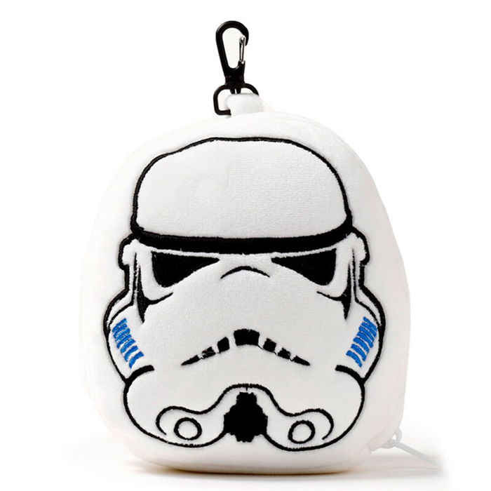PUCKATOR Almohada de Viaje Antifaz Soldado Imperial Stormtrooper Star Wars Relaxeazzz 14,5x14x9,5cm Poliéster/Spandex
