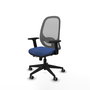 PIQUERAS Y CRESPO Silla de oficina Cilanco con mecanismo Sincro/Traslack Azul marino y Gris