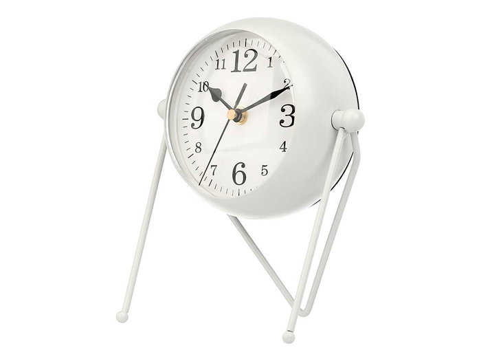 Giftdecor Reloj Forja Esfera Ovalada Espejo Blanco 21 cm (Set de 4)