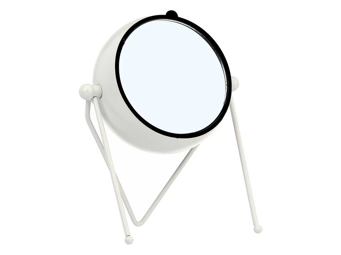 Giftdecor Reloj Forja Esfera Ovalada Espejo Blanco 21 cm (Set de 4)