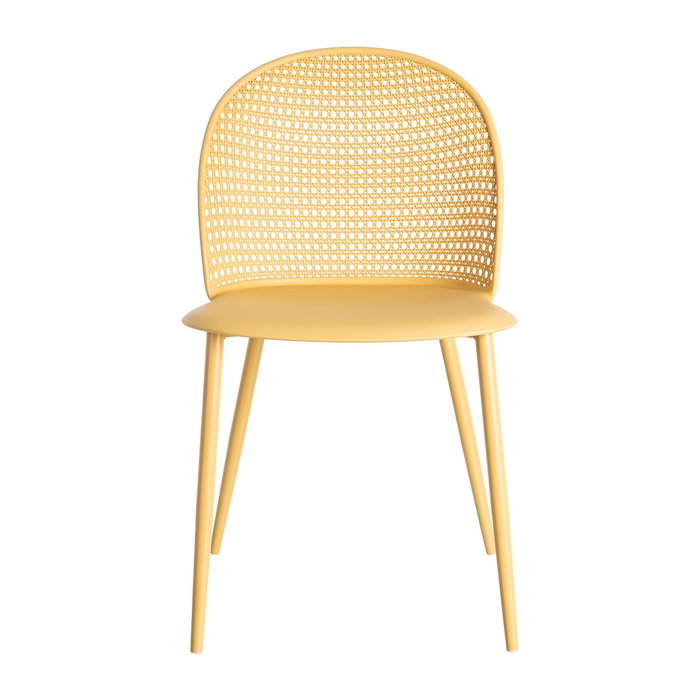 Silla Amarillo Pp-Metal Contract 51 X 46 X 80 cm (Set de 4)