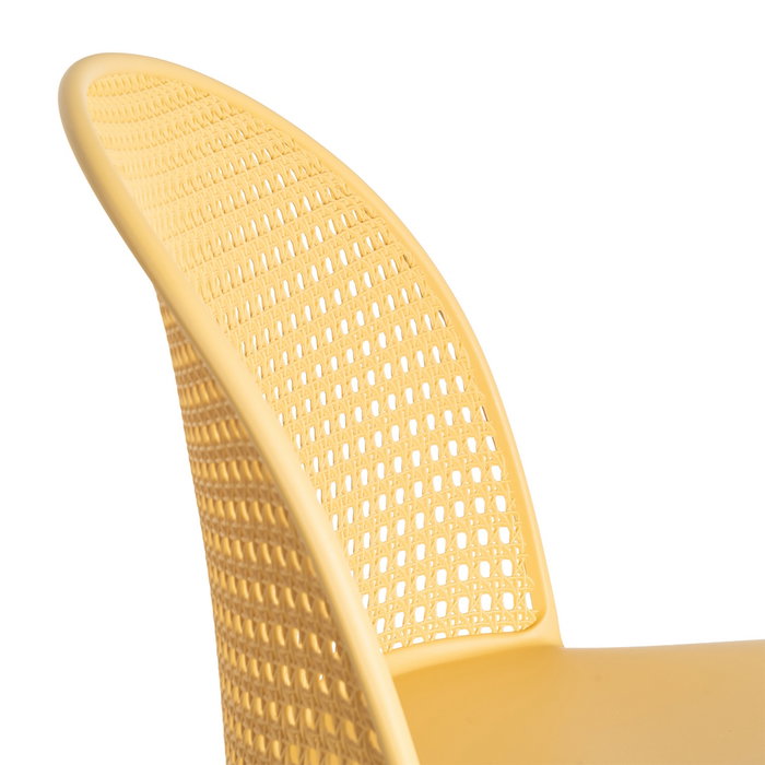 Silla Amarillo Pp-Metal Contract 51 X 46 X 80 cm (Set de 4)