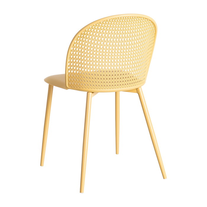 Silla Amarillo Pp-Metal Contract 51 X 46 X 80 cm (Set de 4)