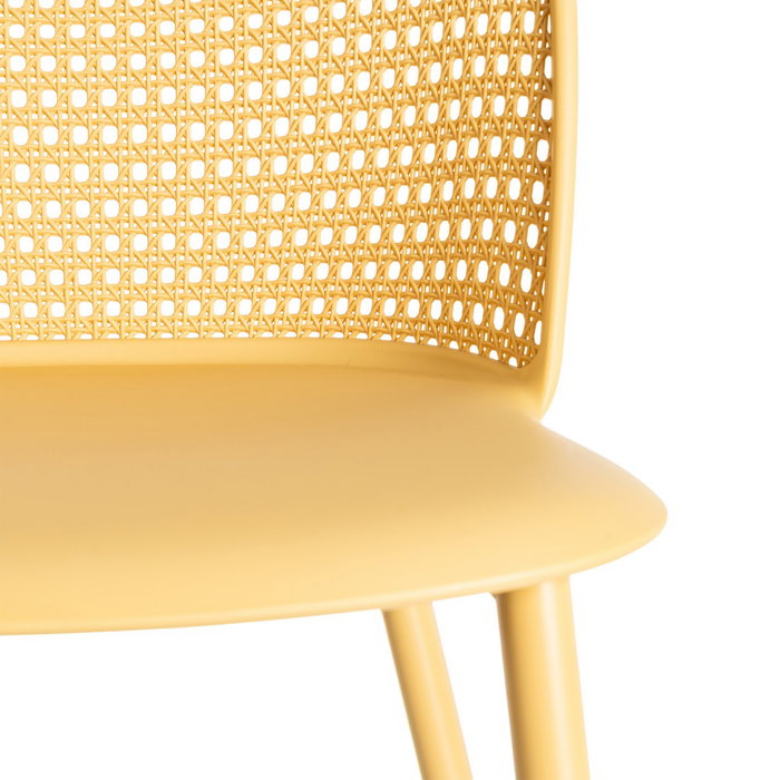 Silla Amarillo Pp-Metal Contract 51 X 46 X 80 cm (Set de 4)