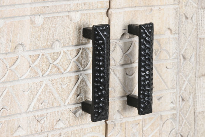 DKD Home Decor Armario Indio Blanco Negro 180 x 40 x 160 cm