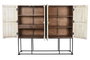 DKD Home Decor Armario Indio Blanco Negro 180 x 40 x 160 cm