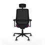 PIQUERAS Y CRESPO Silla de oficina Mardos con mecanismo Sincro/Traslack, Morado y Negro