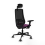 PIQUERAS Y CRESPO Silla de oficina Mardos con mecanismo Sincro/Traslack, Morado y Negro