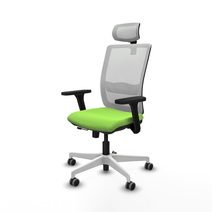PIQUERAS Y CRESPO Silla de oficina Haches con Mecanismo Sincro/Traslack, Pistacho y Blanco PIQUERAS Y CRESPO Silla de oficina Haches con Mecanismo Sincro/Traslack, Pistacho y Blanco