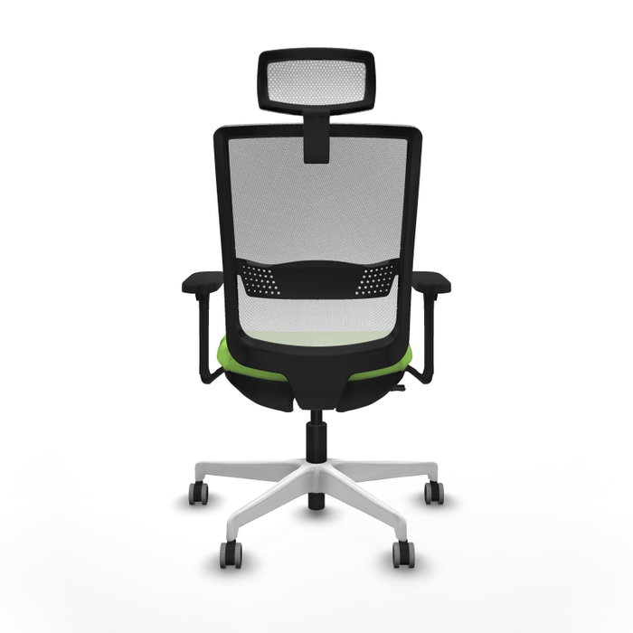 PIQUERAS Y CRESPO Silla de oficina Haches con Mecanismo Sincro/Traslack, Pistacho y Blanco PIQUERAS Y CRESPO Silla de oficina Haches con Mecanismo Sincro/Traslack, Pistacho y Blanco