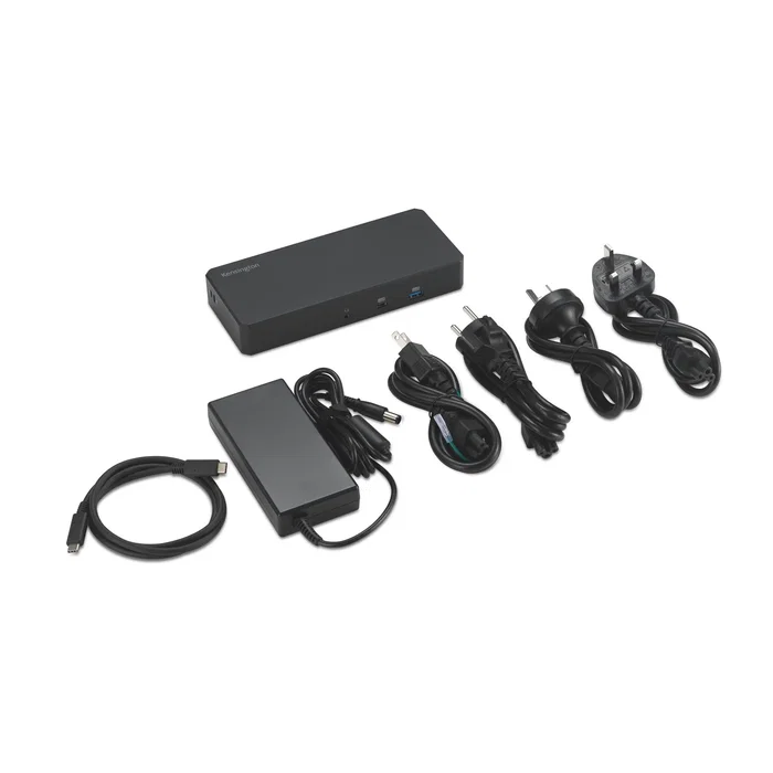 Kensington K32803EU SD4843P Replicador de Puertos USB-C/Alámbrico 10-en-1 con USB4, Carga 100W, Triple Salida de Vídeo 4K/8K (HDMI, DisplayPort), Ethernet, Negro Kensington K32803EU SD4843P Replicador de Puertos USB-C/Alámbrico 10-en-1 con USB4, Carga 100W, Triple Salida de Vídeo 4K/8K (HDMI, DisplayPort), Ethernet, Negro