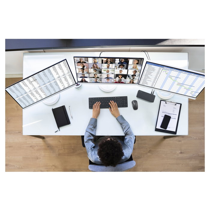 Kensington SD4843P EQ Replicador de puertos USB-C 10-en-1 con triple salida de vídeo y 100W PD Kensington SD4843P EQ Replicador de puertos USB-C 10-en-1 con triple salida de vídeo y 100W PD