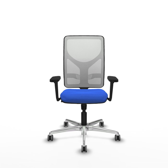 PIQUERAS Y CRESPO Silla de oficina Motilla con mecanismo Sincro, Tela Azul y Malla Blanca PIQUERAS Y CRESPO Silla de oficina Motilla con mecanismo Sincro, Tela Azul y Malla Blanca