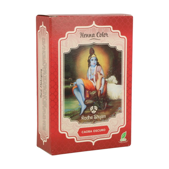 Radhe Shyam Henna Polvo Caoba Oscuro 100g - Tinte Natural para Cabello Radhe Shyam Henna Polvo Caoba Oscuro 100g - Tinte Natural para Cabello