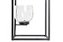 DKD Home Decor Portavela Elegant Negro Transparente Hierro Cristal 18 x 76 x 18 cm