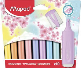 Marcador Fluor Maped Classic Pastel Estuche De 10
